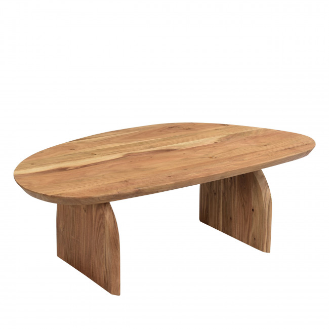Malang - Table basse organique en bois massif d'acacia