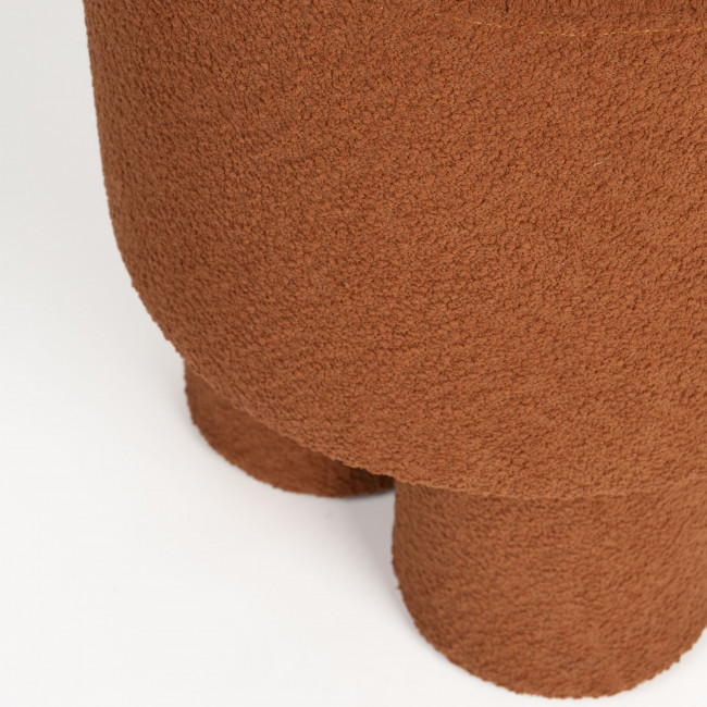Marcos - Tabouret rond en tissu bouclette ø40cm