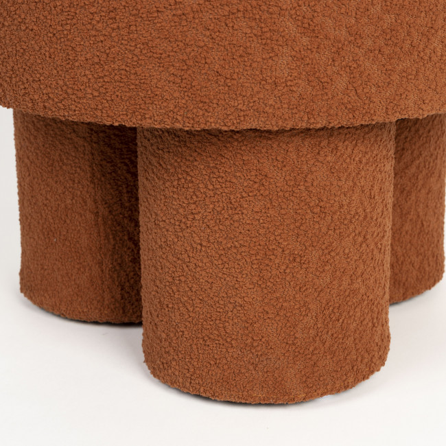 Marcos - Tabouret rond en tissu bouclette ø40cm