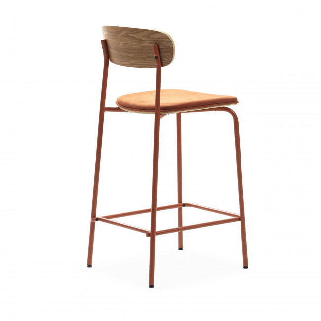Arno - Lot de 2 chaises de bar en tissu, 66 cm