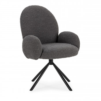 Douro - Chaise de bureau en tissu bouclette