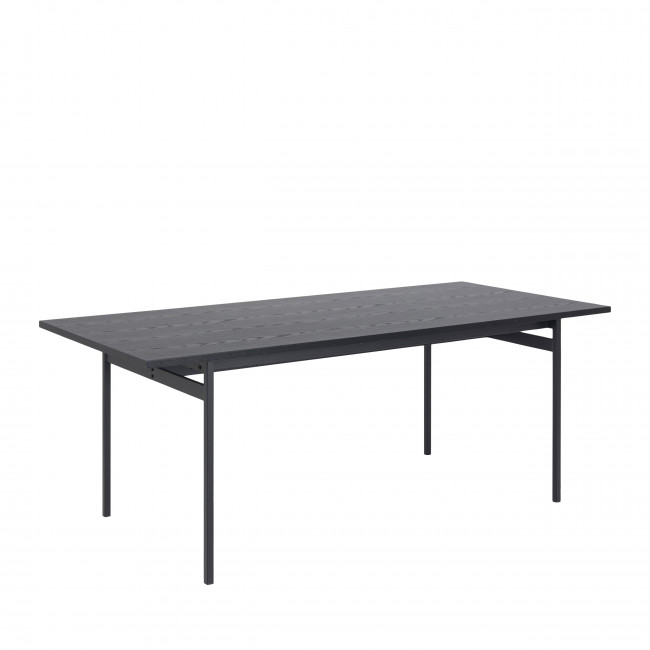 Batara - Table à manger en bois et métal 200x90cm