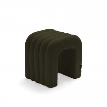 Mui - Tabouret rembourré en tissu bouclette