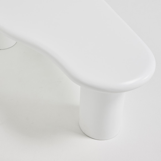 Luna - Table basse organique en fibre de ciment L120cm