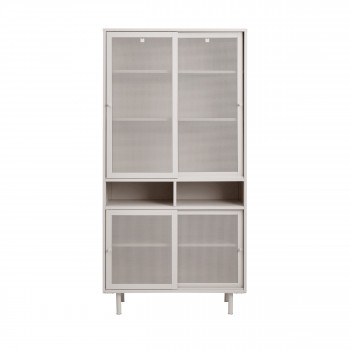 Kiso - Vaisselier 4 portes, 2 niches en métal H180cm