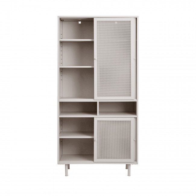 Kiso - Vaisselier 4 portes, 2 niches en métal H180cm