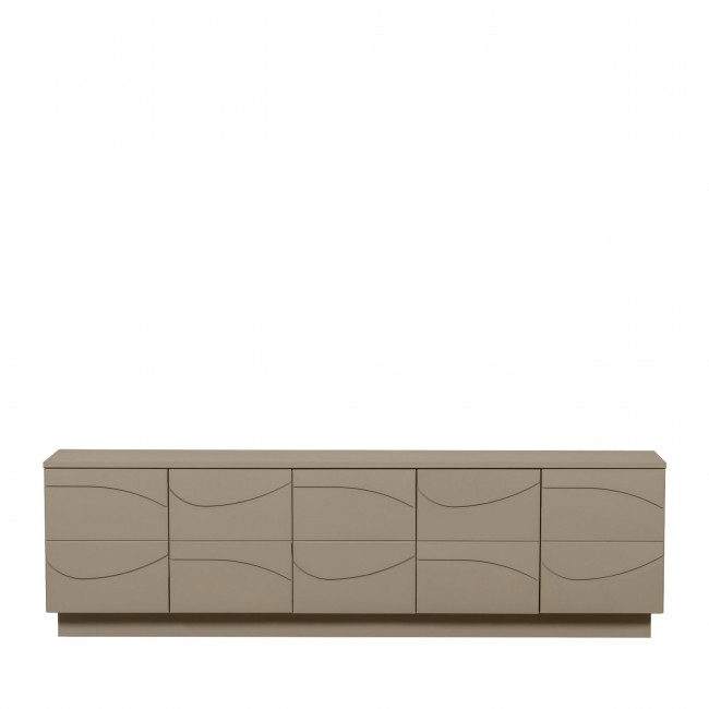 Teo - Meuble TV 5 portes en bois L180cm