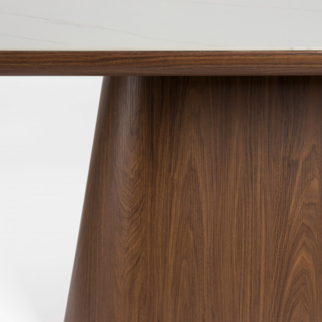 Almira - Table à manger 8 personnes ovale en bois