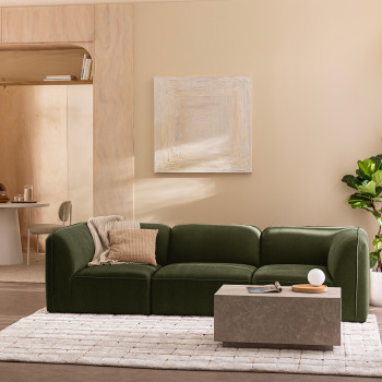 Noor - Chauffeuse pour canapé modulable en tissu