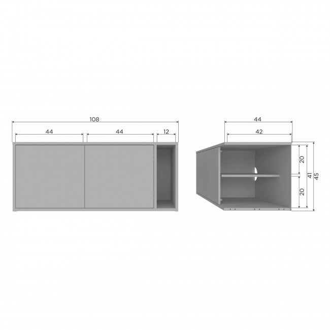 Settle down - Meuble TV 2 portes en bois L108cm