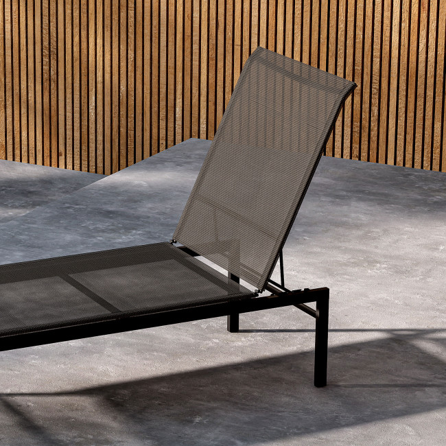 Massimo - Chaise longue inclinable en aluminium