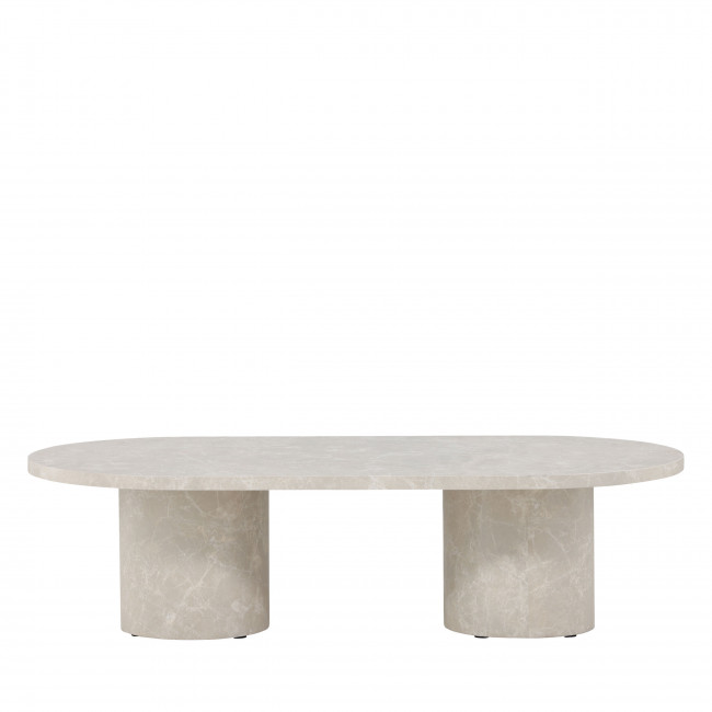 Narvik - Table basse ovale effet marbre 120x60cm