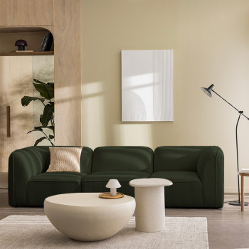 Noor - Angle réversible pour canapé modulable en tissu bouclette