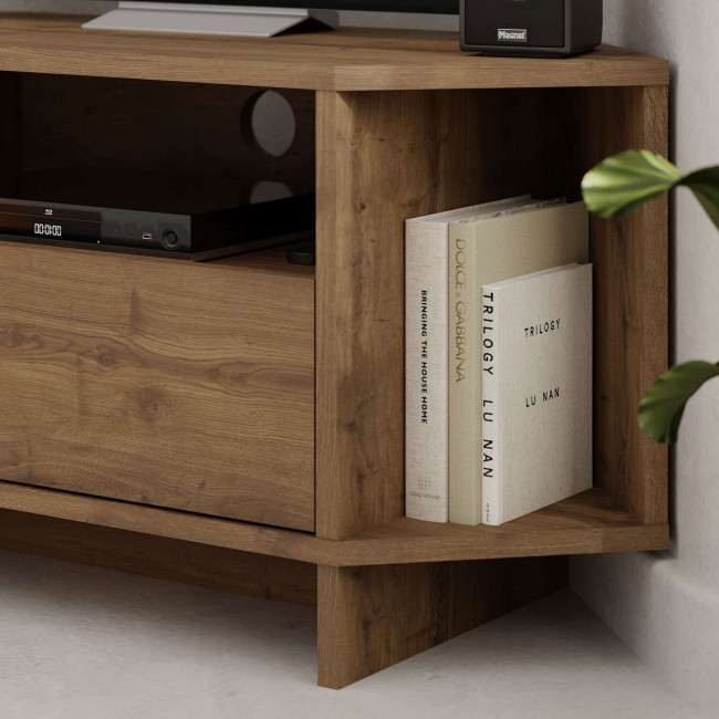 Cano - Meuble TV d'angle 1 porte en bois L95,7cm