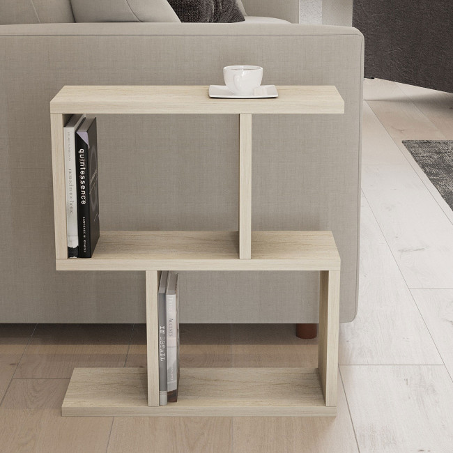 Zed - Table d'appoint effet travertin