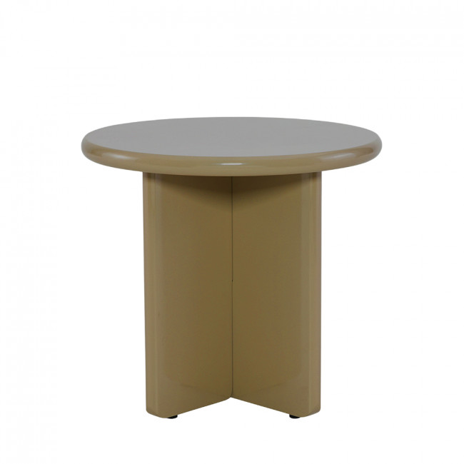 Paloma - Table d'appoint ronde en bois laqué ø50cm