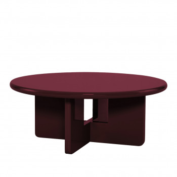 Paloma - Table basse ronde en bois laqué ø80cm