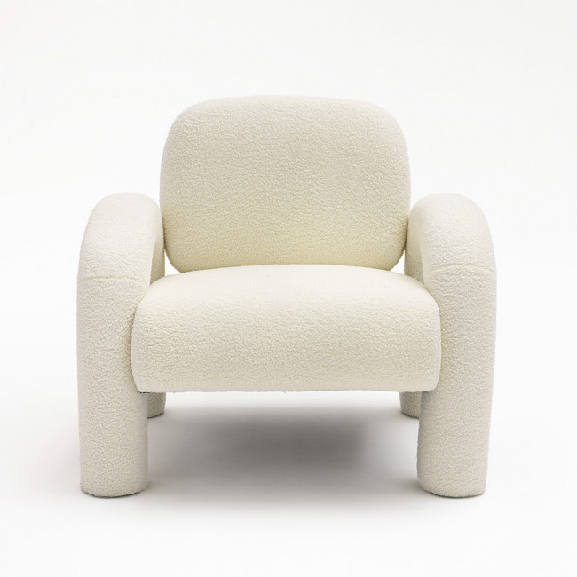 Mio - Fauteuil en tissu bouclette