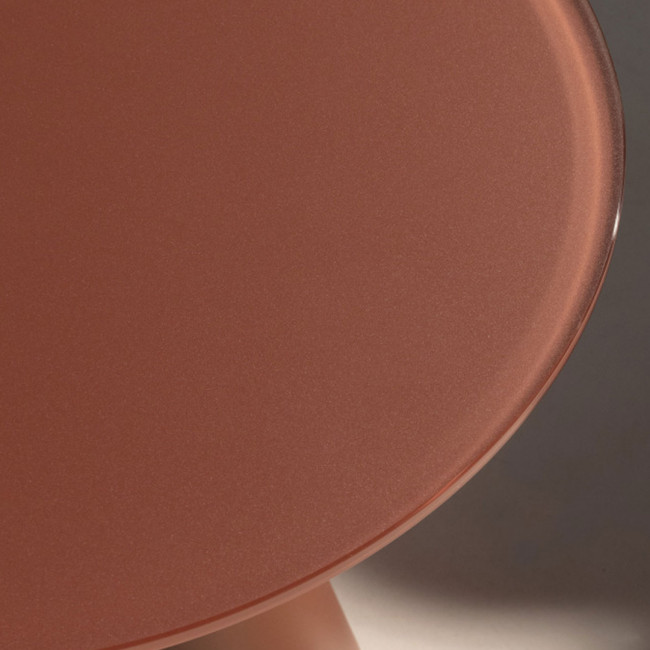 Celeste - Table à manger 4 personnes ronde en verre trempé et métal ø120cm