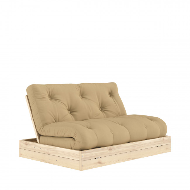 Flip - Canapé convertible 2,5 places en tissu et bois