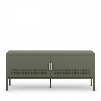 Adel - Meuble TV 2 portes en métal L120cm