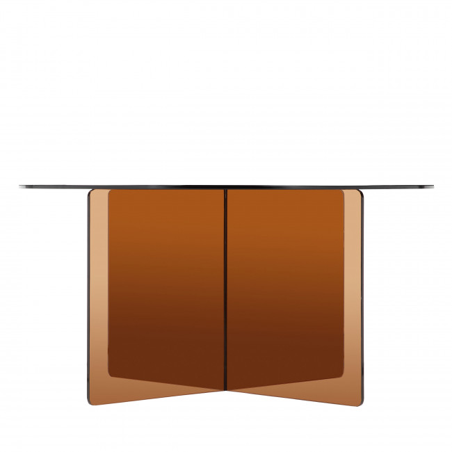 Boston - Table basse ronde en verre ø80cm