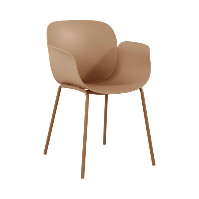 Acapulco - Lot de 4 fauteuils de table intérieur et extérieur en plastique et métal