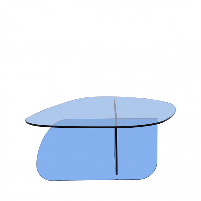 Tila - Table basse organique en verre L100cm