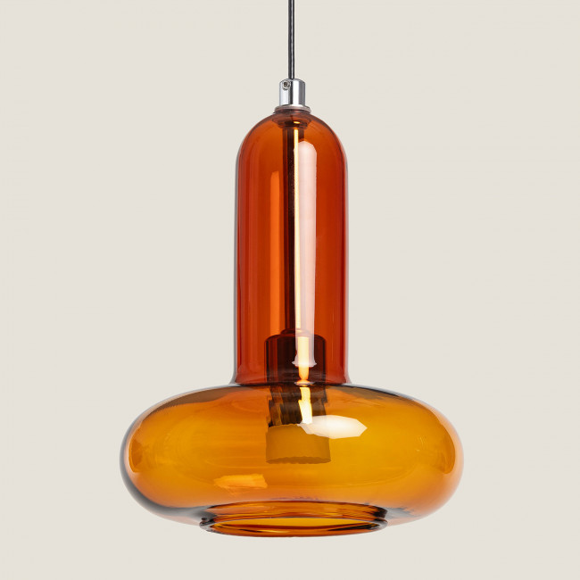 Timo - Suspension en verre avec LED intégrée ø15cm