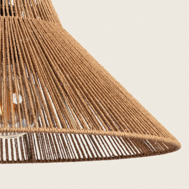 Vano - Lampadaire en métal avec abat-jour en corde H155cm