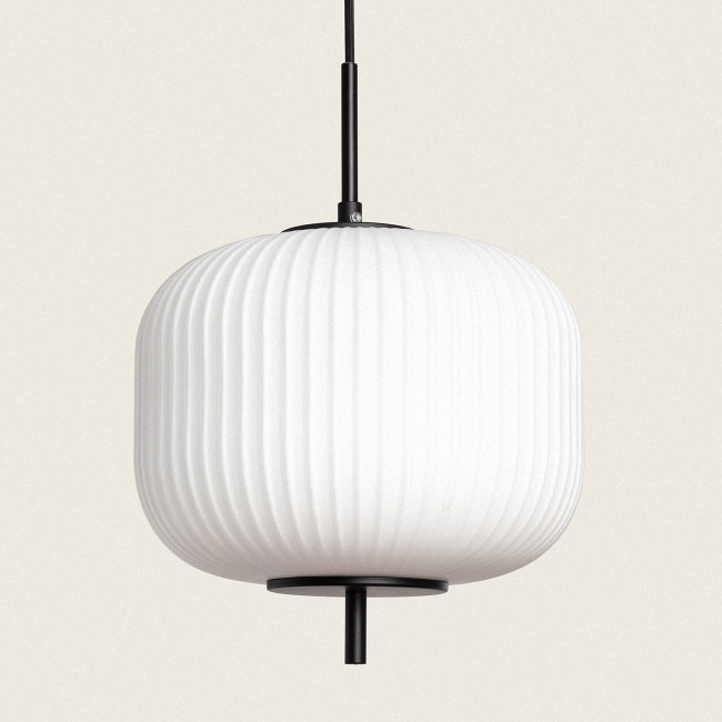 Vind - Suspension ronde en verre ø30cm