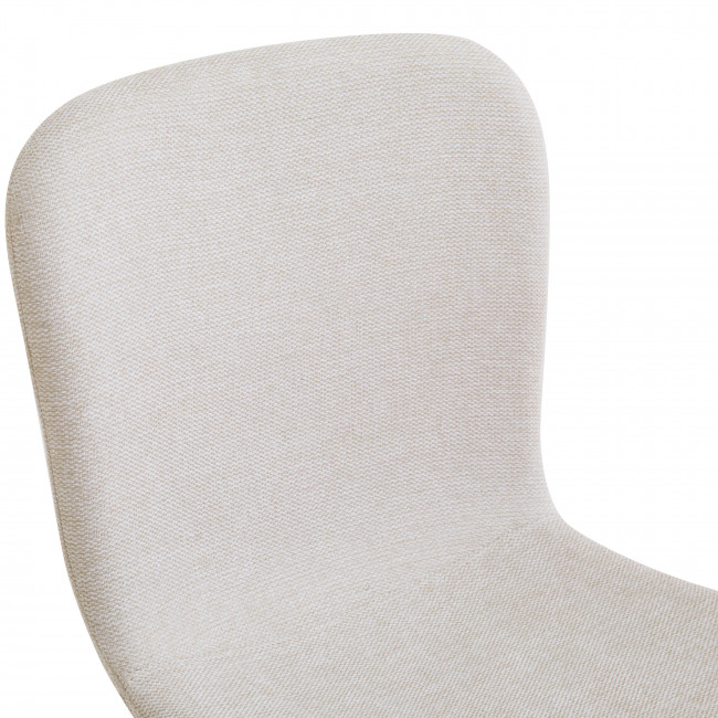 Gaston - Lot de 2 chaises en tissu piètement effet bois