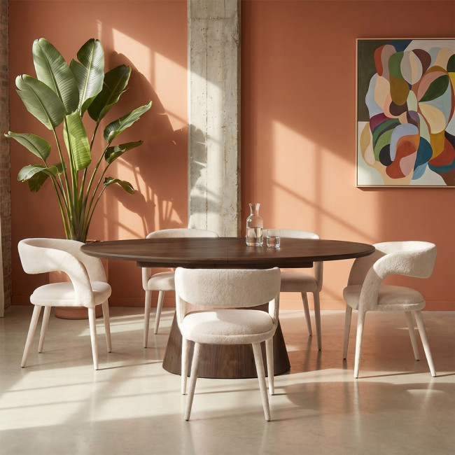 Romy - Lot de 2 fauteuils de table en tissu