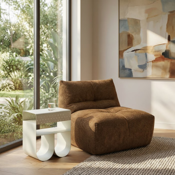 Curl - Table d'appoint en métal H 48 cm 