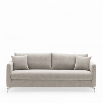 Steffen - Canapé convertible express 3 places en tissu et pieds chrome