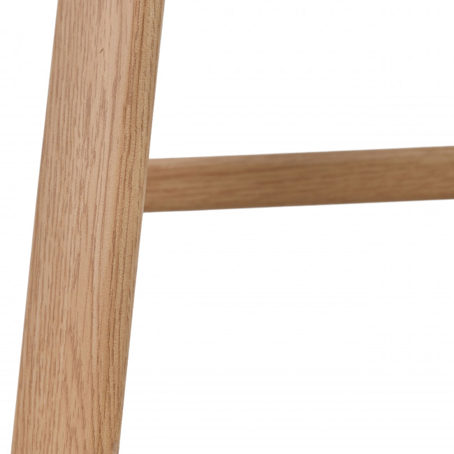 Lunara - Lot de 2 chaises de bar en tissu piètement effet bois clair H65cm
