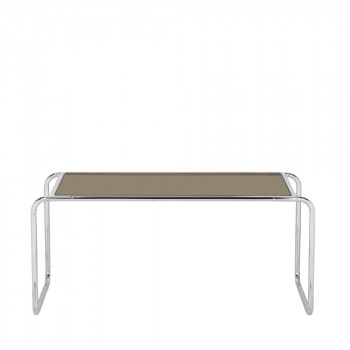 Rika - Table basse en verre pieds chrome