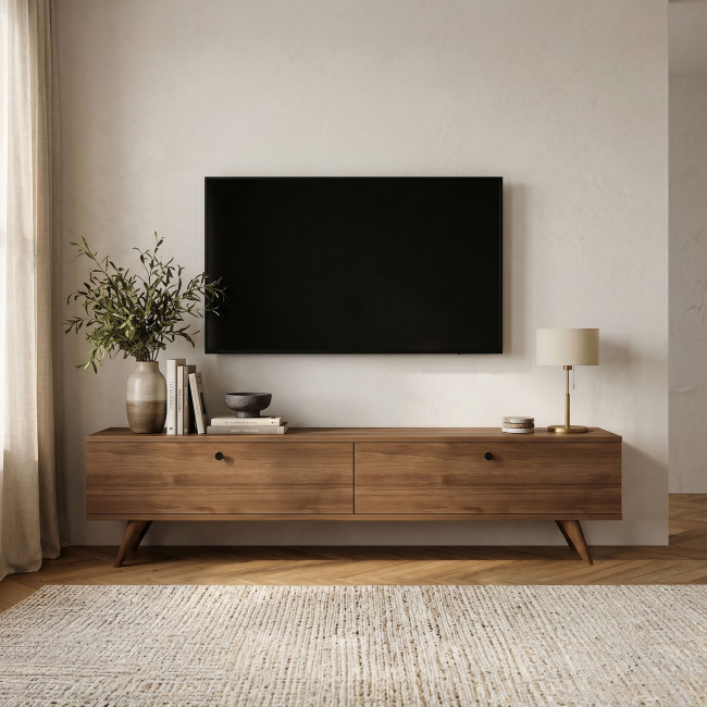 Yara - Meuble TV 2 portes en bois L160cm