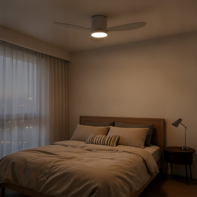 Pulse - Ventilateur de plafond silencieux LED intérieur/extérieur