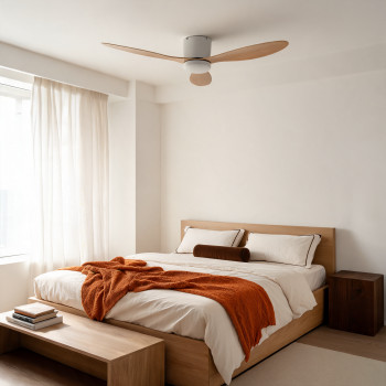 Pulse - Ventilateur de plafond silencieux LED intérieur/extérieur