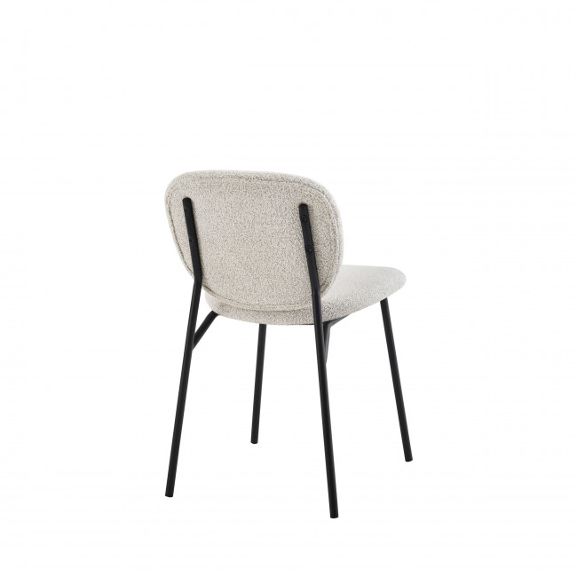Dalby - Lot de 2 chaises en tissu et métal 