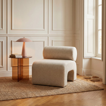 Mour - Fauteuil en tissu bouclette