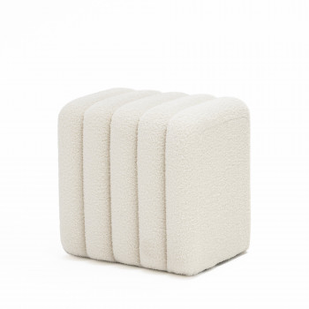 Leto - Pouf rembourré en tissu bouclette