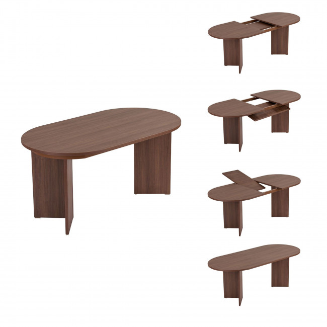Sam - Table à manger extensible 6 à 8 personnes en bois 160-200x75cm