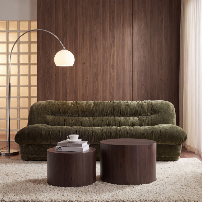 Elva - Lot de 2 tables d'appoint en bois