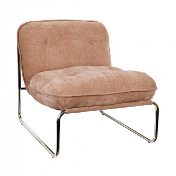 Basil - Fauteuil en tissu pieds chrome