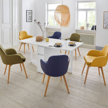 Kungla - Table à manger pliable en bois 170x90cm