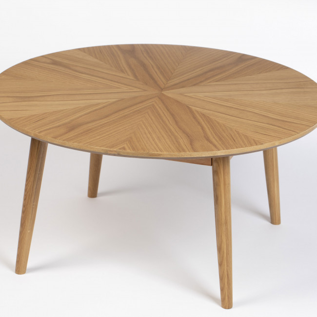 Fabio - Table basse d'appoint ronde en bois ø80cm