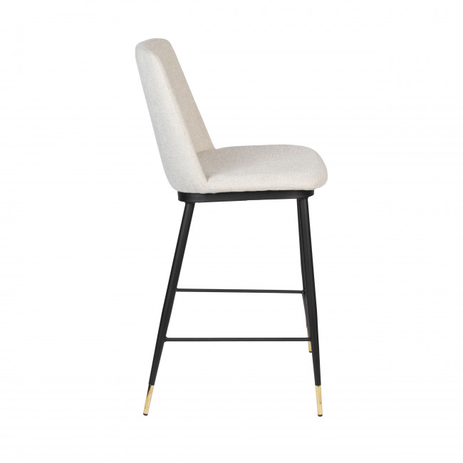 Lionel - 2 tabourets de bar en tissu et métal 65cm