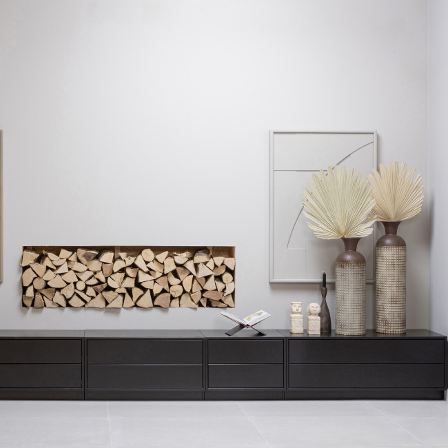 Finca - Meuble TV en bois massif de pin L75cm